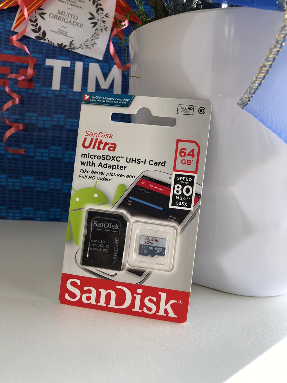 CARTÃO DE MEMÓRIA 64GB SANDISK ULTRA - DaCidadeShop