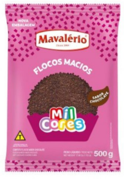 FLOCOS MACIOS SABOR CHOCOLATE 500G - DaCidadeShop