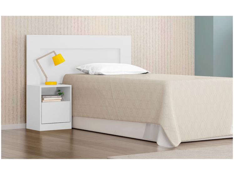 CABECEIRA DEMÓBILE - SOLTEIRA LONDO – FLEX – BRANCO/ROSA - DaCidadeShop