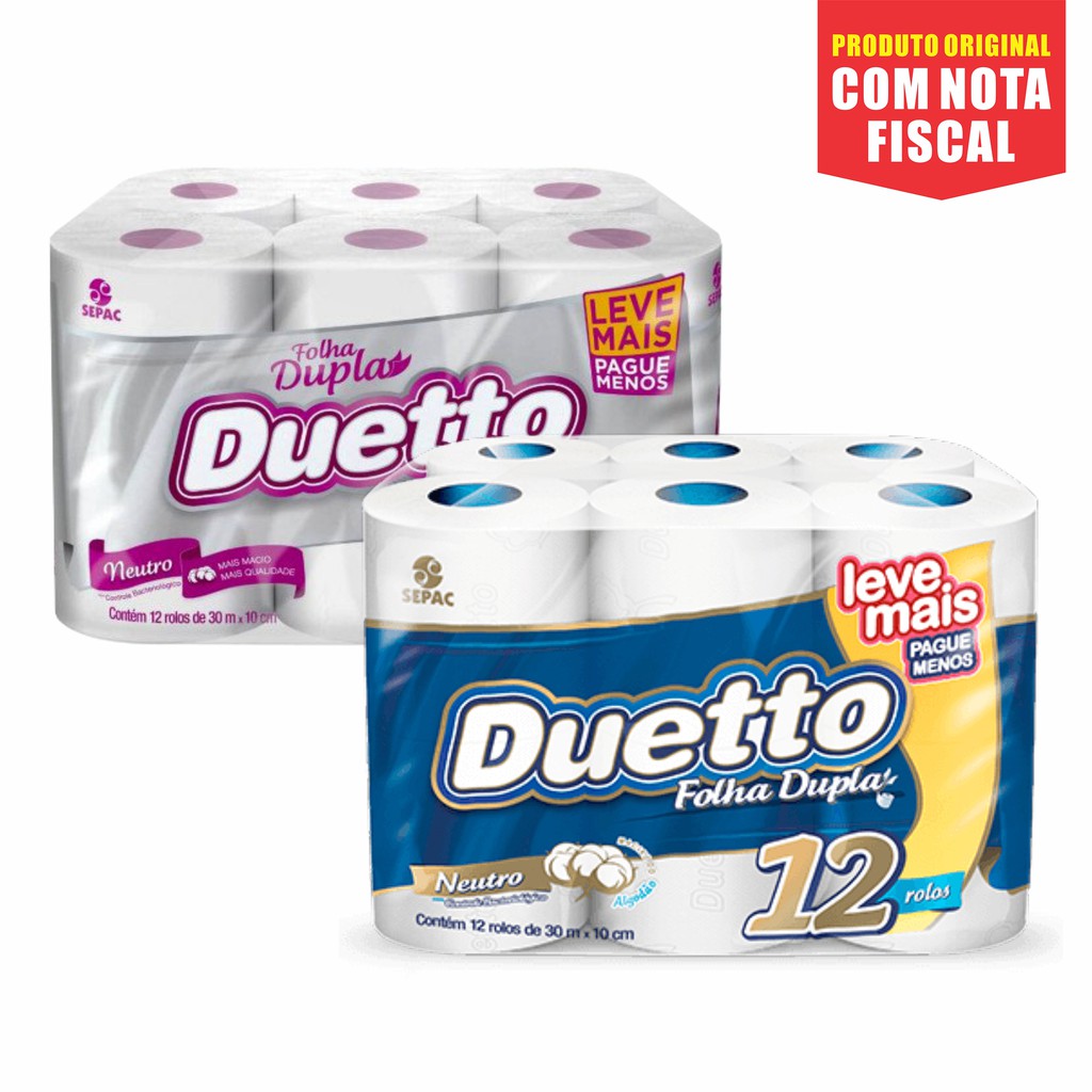 Papel Higiênico Folha Dupla Duetto - DaCidadeShop