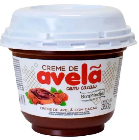 CREME DE AVELÃ COM CACAU BOM PRINCÍPIO 350G - DaCidadeShop