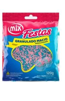 GRANULADO MACIO AZUL E ROSA MIXFESTAS 120G - DaCidadeShop