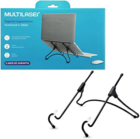 suporte ergonomico multilaser notebook e tablet - DaCidadeShop