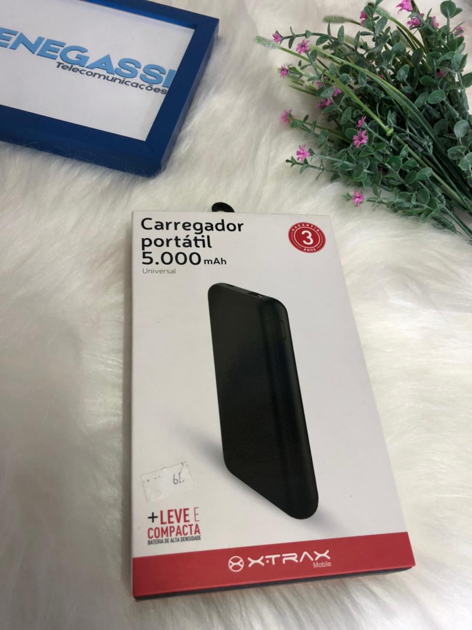 CARREGADOR PORTÁTIL POWER BANK 5000 mAh XTRAX - DaCidadeShop