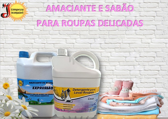 Amaciante e sabão para roupas delicadas - DaCidadeShop