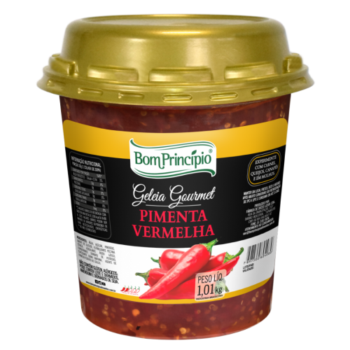 GELEIA GOURMET PIMENTA VERMELHA BOM PRINCÍPIO 1,01KG - DaCidadeShop