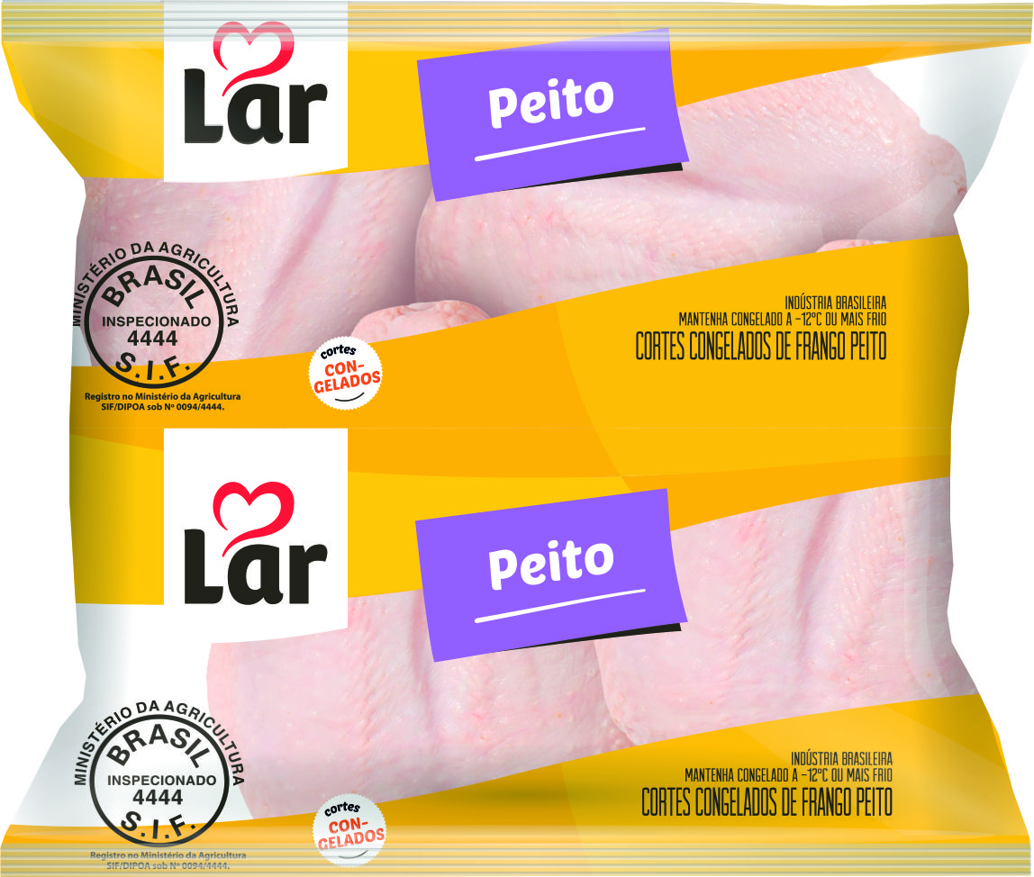 Cortes congelados de peito frango Lar - DaCidadeShop