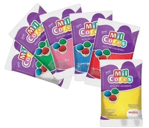 ACUCAR COLORIDO MAVALERIO 500G - DaCidadeShop