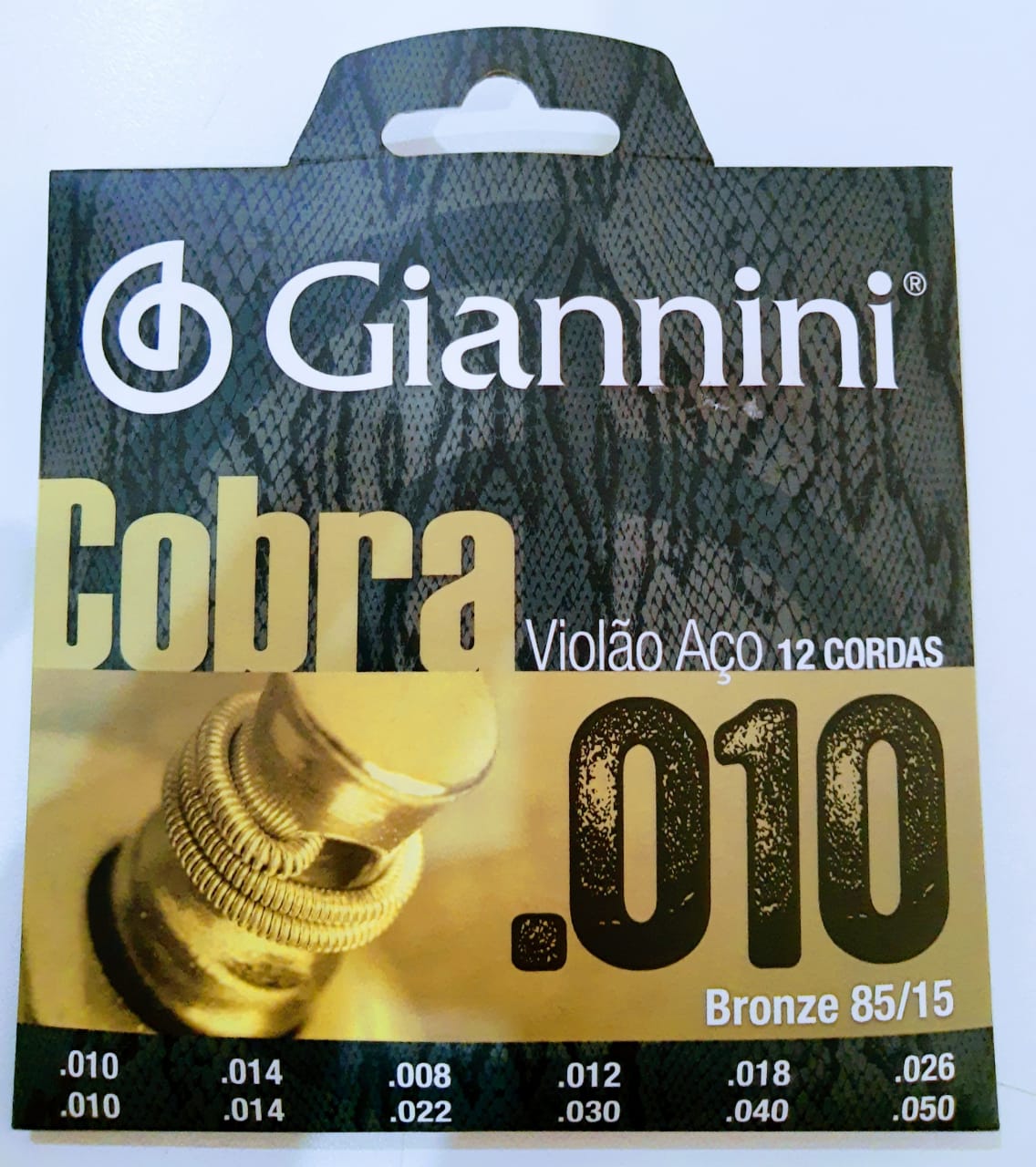 Giannini Cobra Violão Aço 12 Cordas 0.10 - DaCidadeShop