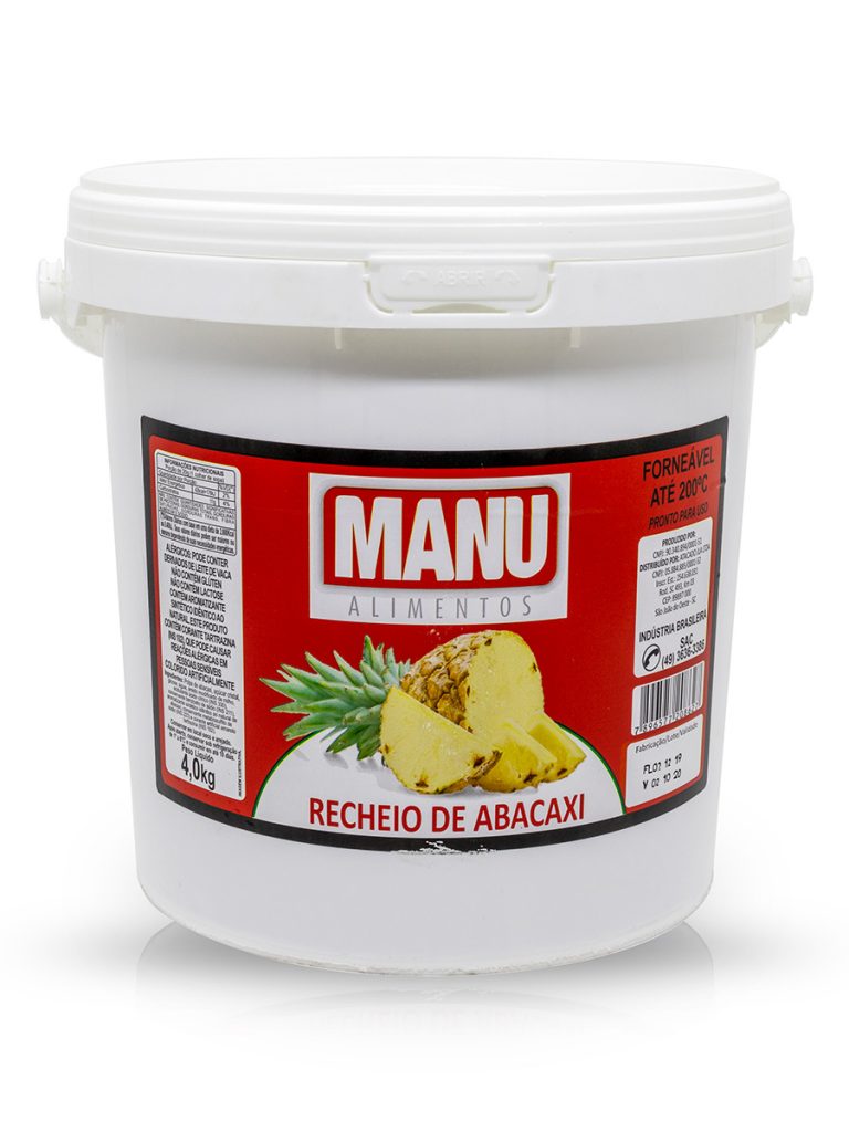 RECHEIO DE  ABACAXI MANU ALIMENTOS 4.O KG - DaCidadeShop