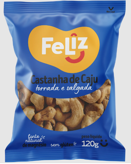 CASTANHA DE CAJU FELIZ 120G - DaCidadeShop