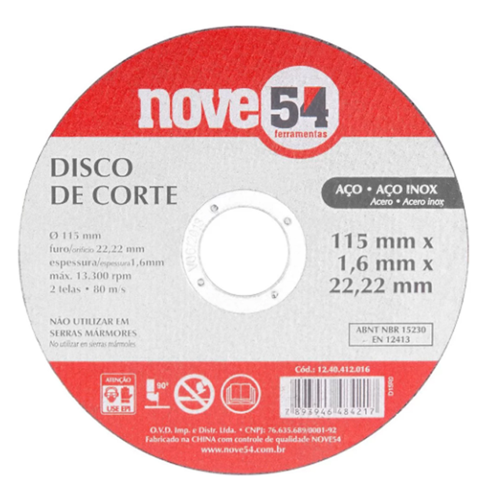 Disco de corte de aço  - DaCidadeShop