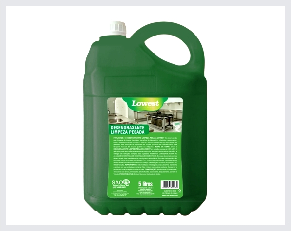 Desengraxante limpeza pesada Lowest 5L - DaCidadeShop