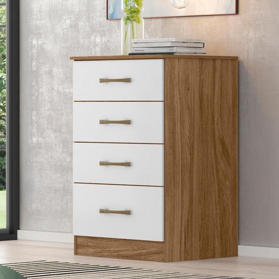 COMODA MOVAL - MS913 – NATURALE/BRANCO - DaCidadeShop