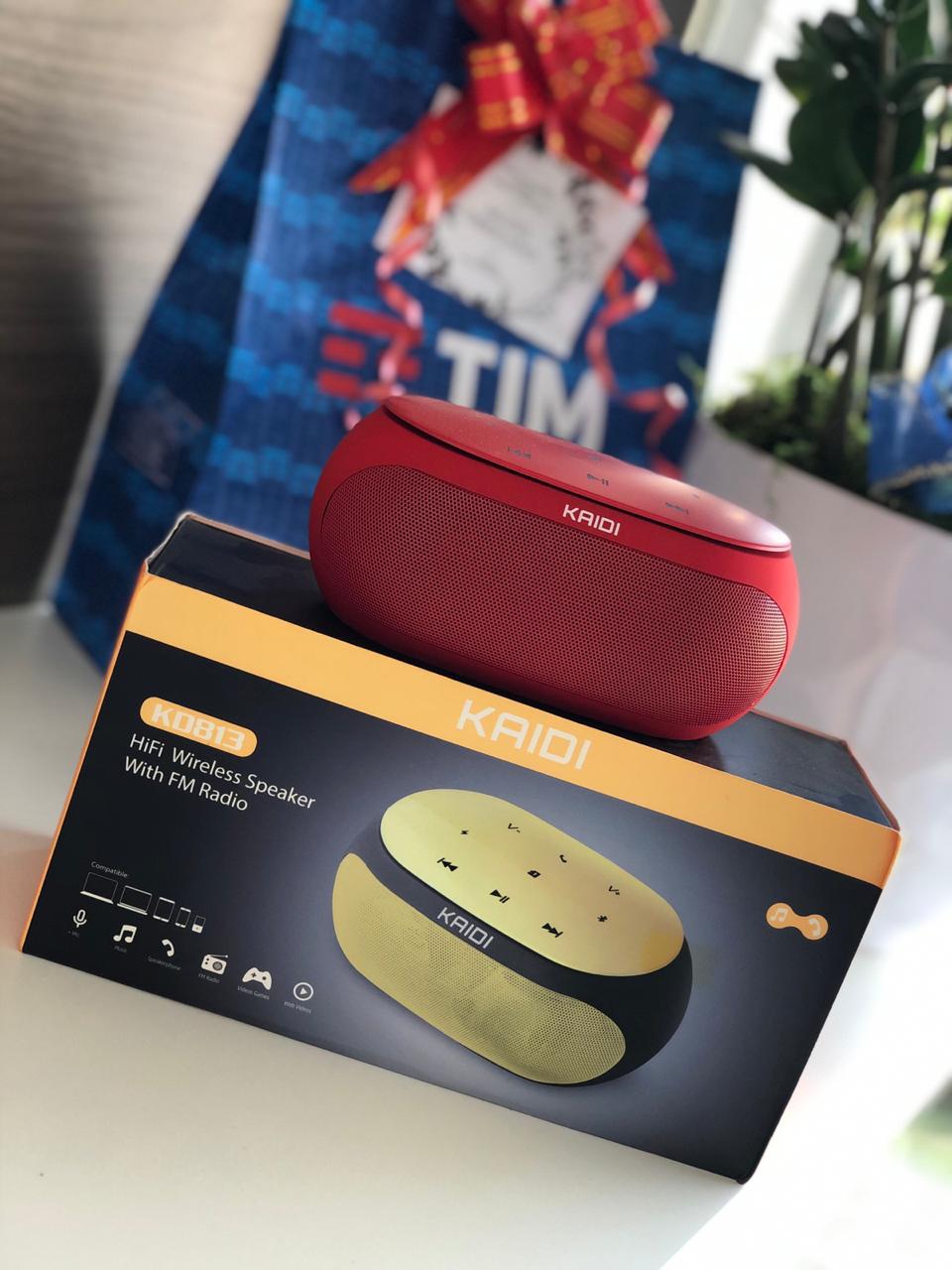 CAIXINHA DE SOM BLUETOOTH - KAIDI SUPER POTENTE - DaCidadeShop