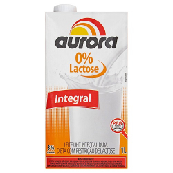 Leite Aurora Zero lactose integral - DaCidadeShop