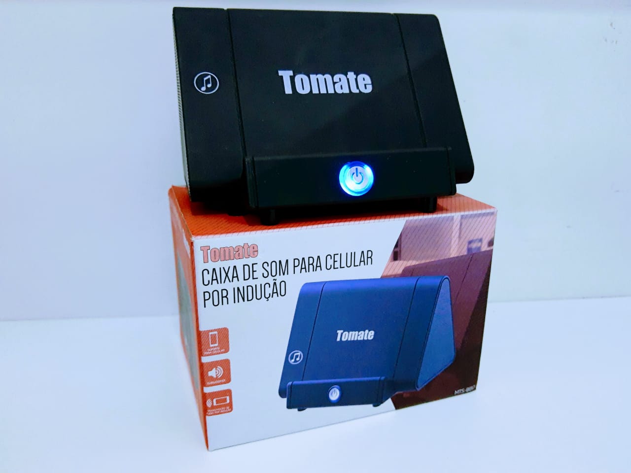 Caixa de Som Tomate Para Celular Por Indução - DaCidadeShop