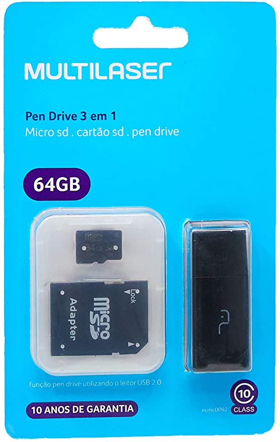 micro sd cartao sd multilaser pen drive - DaCidadeShop