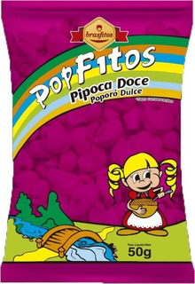 Pipoca doce 50 gramas pop fitos - DaCidadeShop