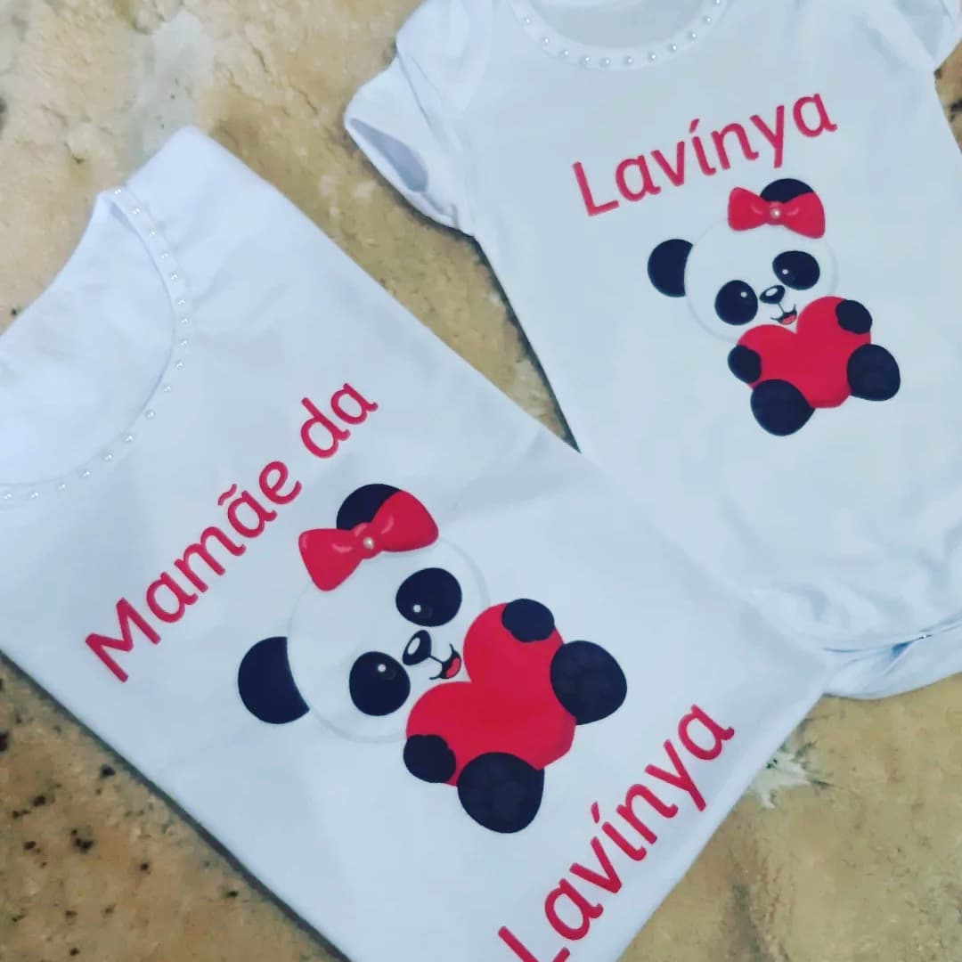 Conjunto de camisetas mamãe e filha  - DaCidadeShop