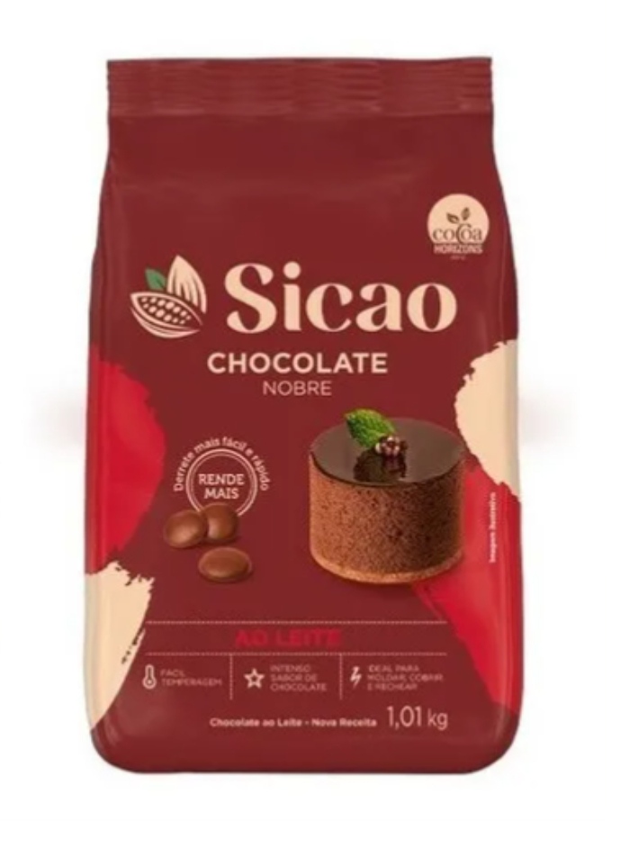 Chocolate ao leite em gotas sicao  - DaCidadeShop