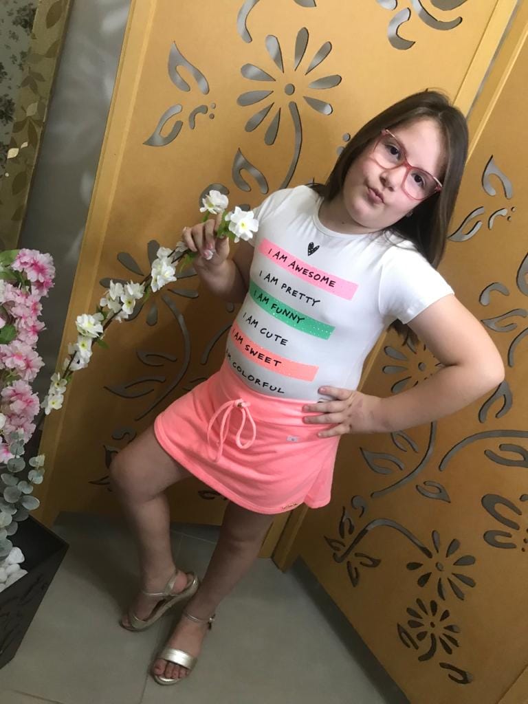 Camiseta e saia infantil  - DaCidadeShop
