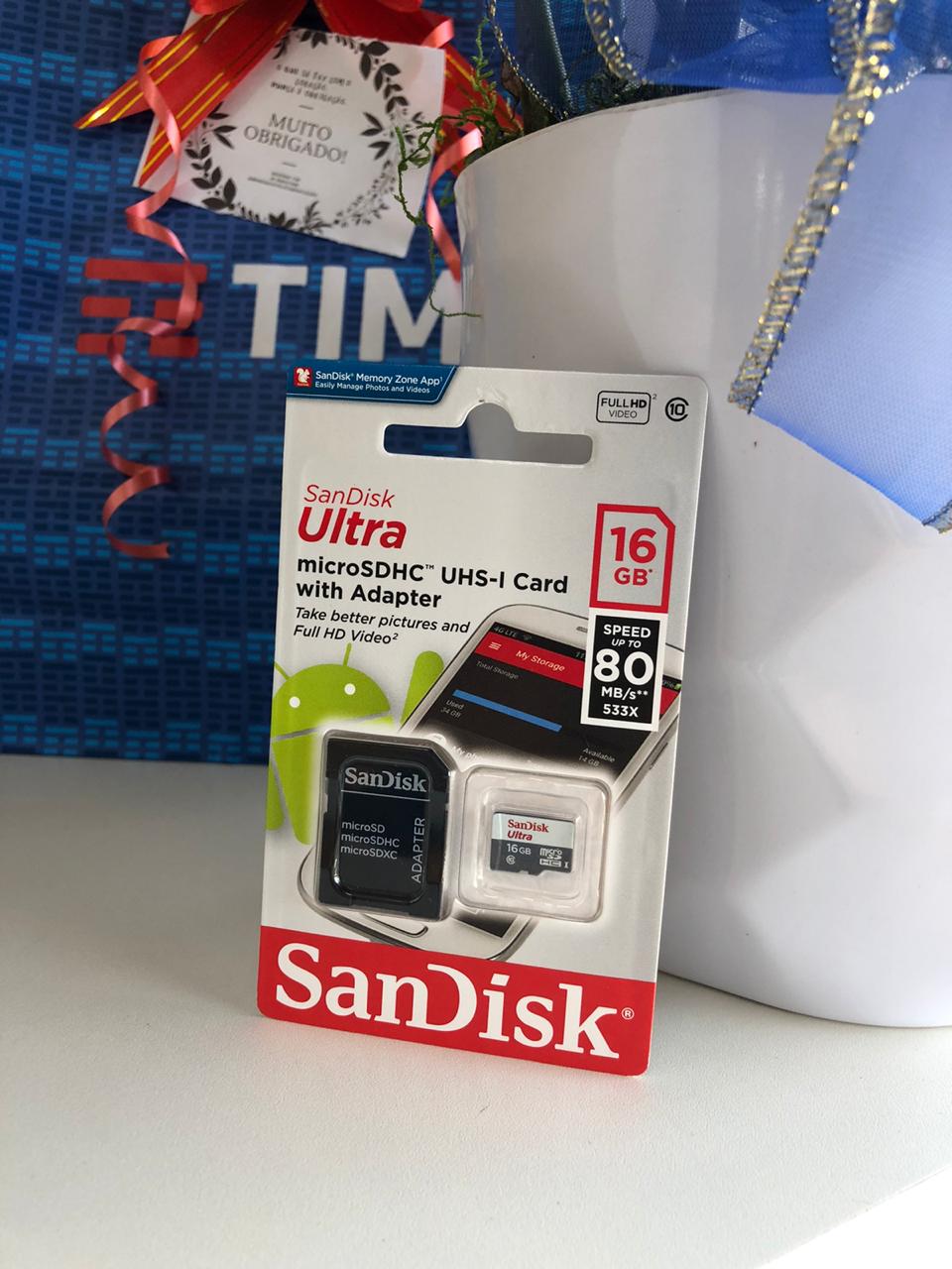 CARTÃO DE MEMÓRIA 16GB SANDISK ULTRA - DaCidadeShop