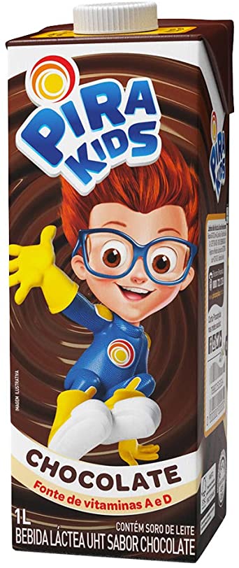 Bebida Láctea sabor chocolate Pirakids 1 litro - DaCidadeShop