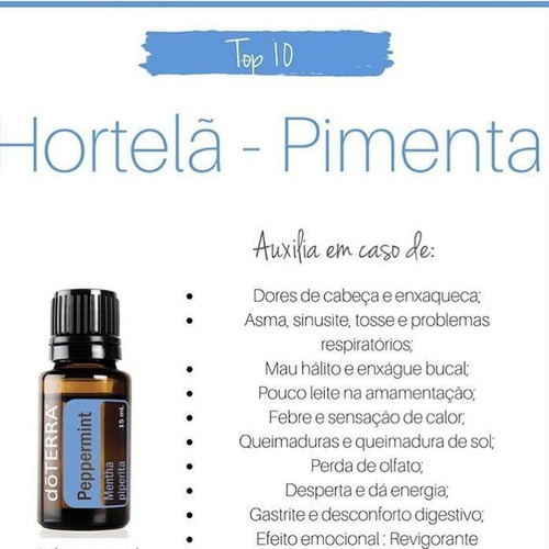Peppermint Óleo Essencial - DaCidadeShop