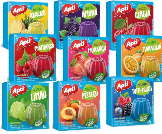 GELATINA SABORES APTI 35G - DaCidadeShop