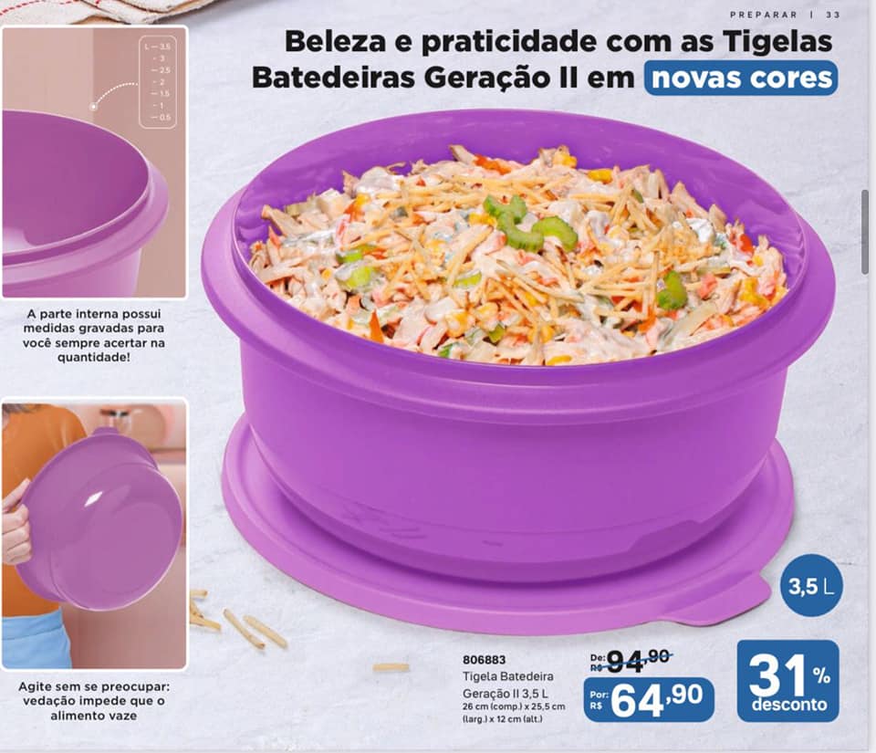 Tigela batedeira - DaCidadeShop