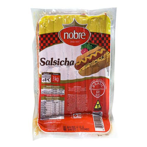 Salsicha Nobre 3 kg - DaCidadeShop