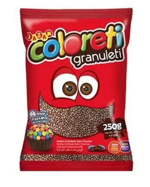 CONFEITO PASTILHA MINI CHOCOLATE COLORETI 250G - DaCidadeShop