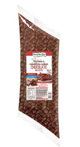 RECHEIO E COBERTURA CHOCOLATE AO LEITE BOM PRINCÍPIO 1,01KG - DaCidadeShop