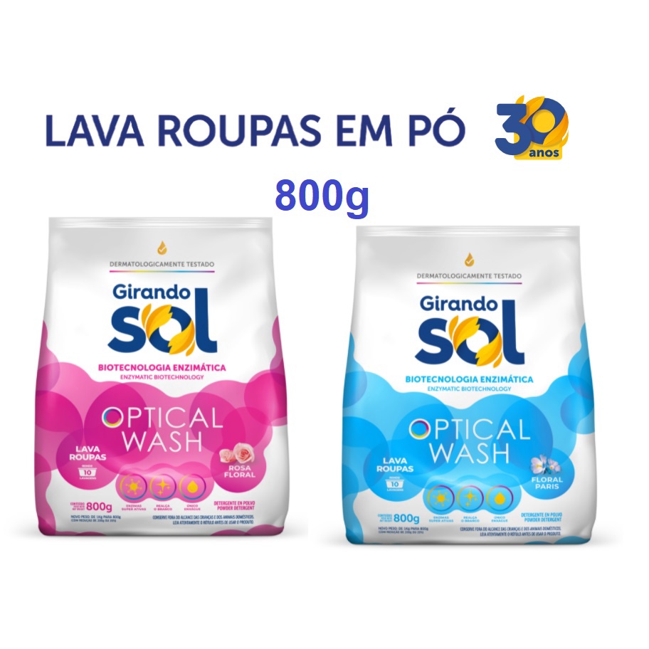 Lava Roupas em pó 800 gramas - DaCidadeShop