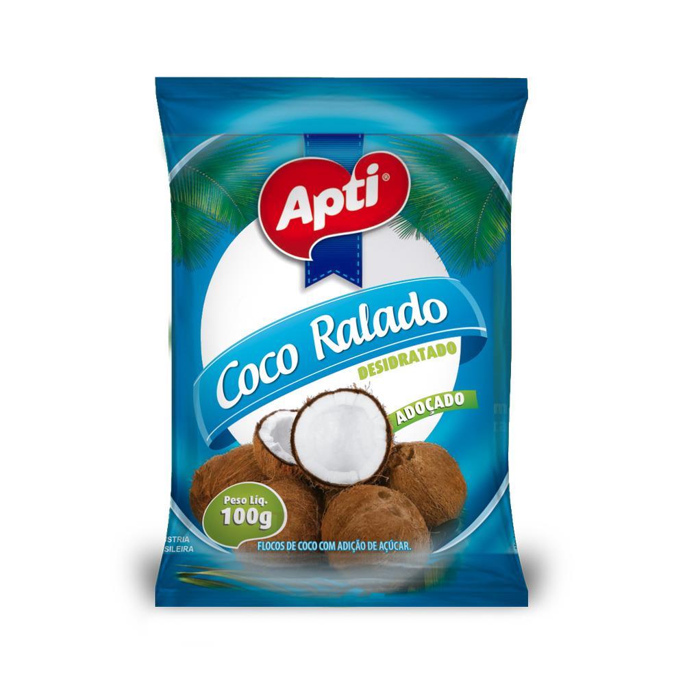 COCO RALADO ADOÇADO APTI 100G - DaCidadeShop