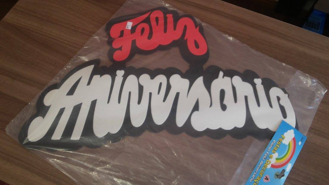 Letreiro de feliz aniversário  - DaCidadeShop