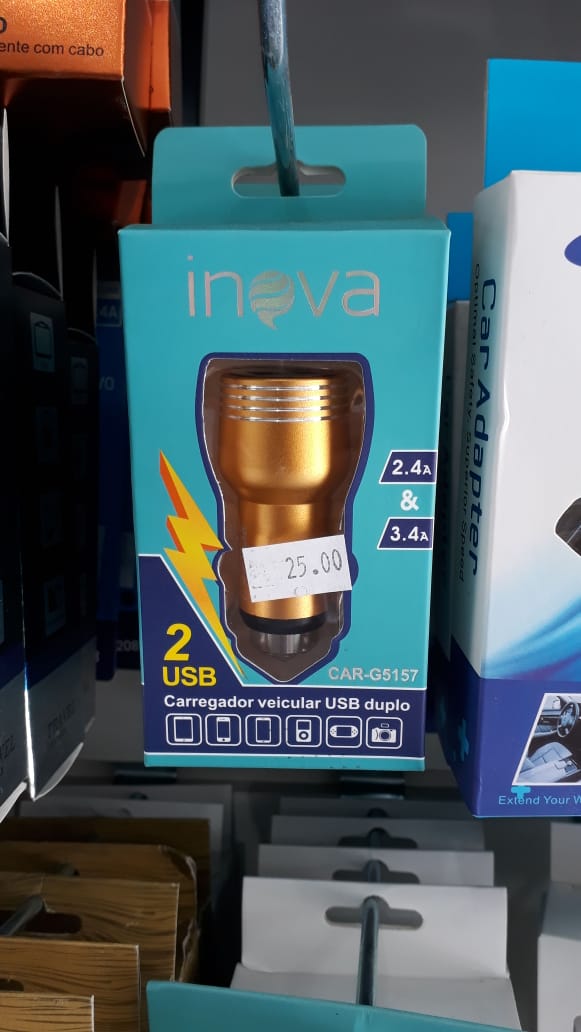 Carregador de Celular Veícular USB - DaCidadeShop
