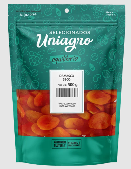 DAMASCO SECO UNIAGRO 500G - DaCidadeShop