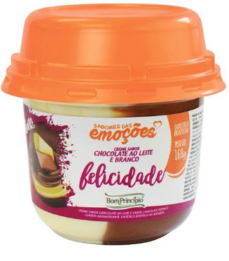CREME SABOR CHOCOLATE AO LEITE E BRANCO BOM PRINCÍPIO 160G - DaCidadeShop