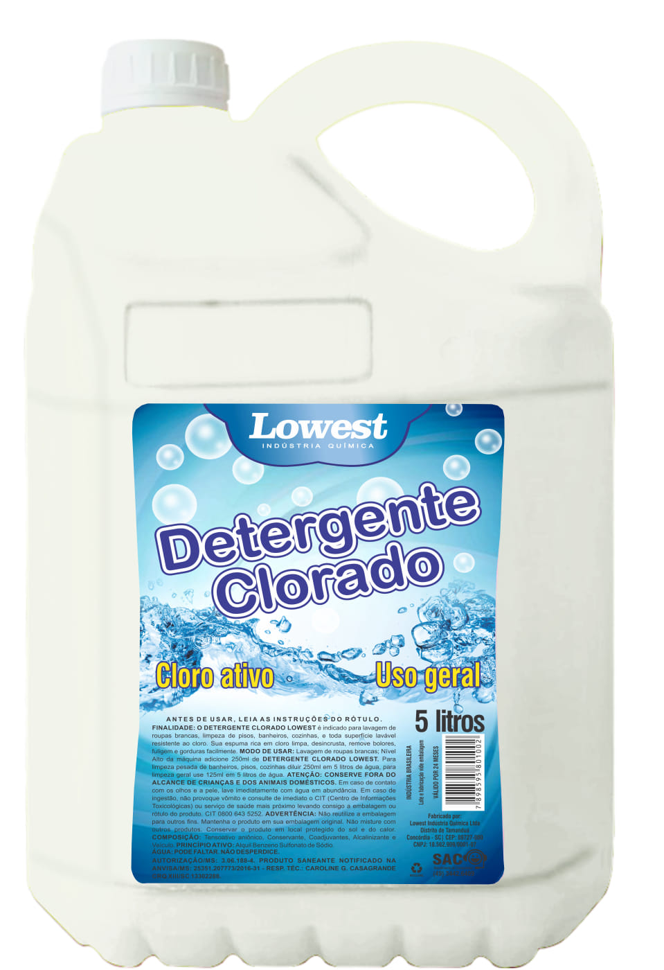 Detergente clorado  - DaCidadeShop