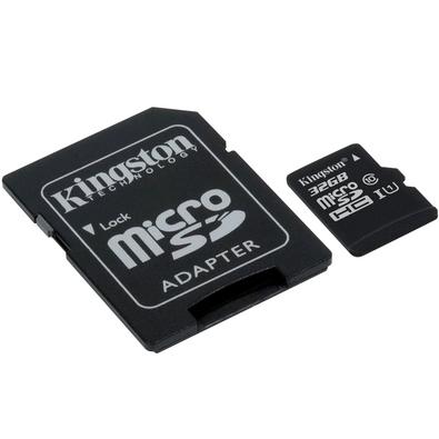 kingston micro sd 32gb + adapter - DaCidadeShop