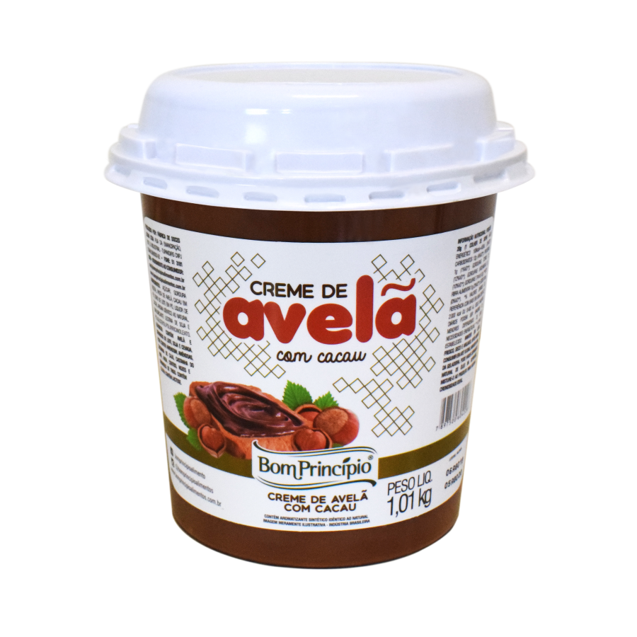 CREME DE AVELÃ COM CACAU BOM PRINCÍPIO 1,01KG - DaCidadeShop