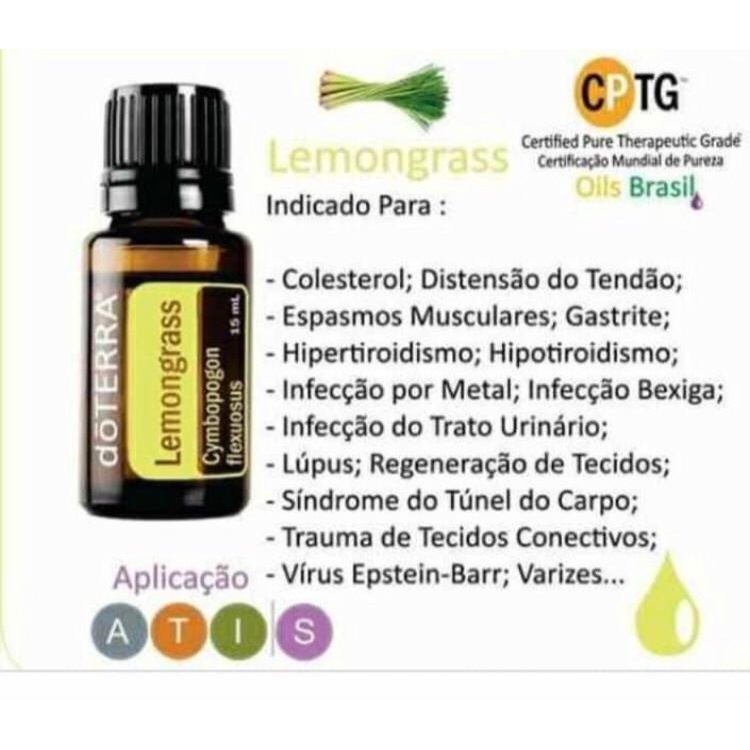 Lemongrass Óleo Essencial - DaCidadeShop