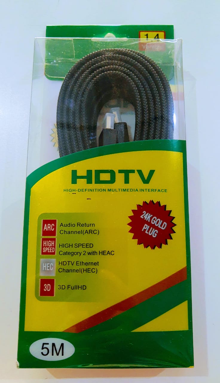 Cabo HDMI HDTV (1.4V) 5M - DaCidadeShop
