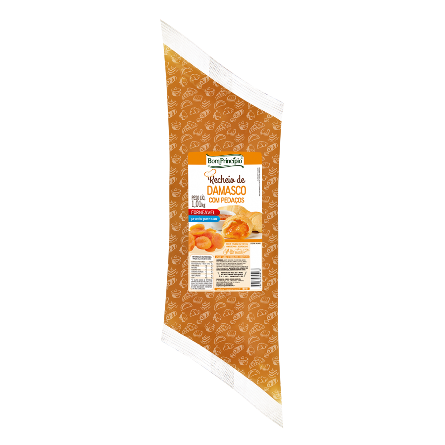 RECHEIO DAMASCO COM PEDAÇOS FORNEÁVEL BOM PRINCÍPIO 1,01KG - DaCidadeShop