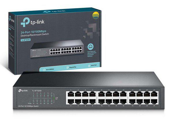 desktop tp link 24 port 10 100  mbps - DaCidadeShop