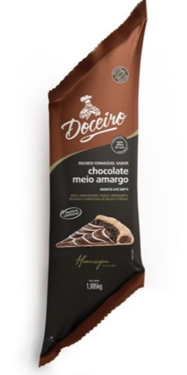 RECHEIO CHOCOLATE MEIO AMARGO DOCEIRO 1,01kg - DaCidadeShop