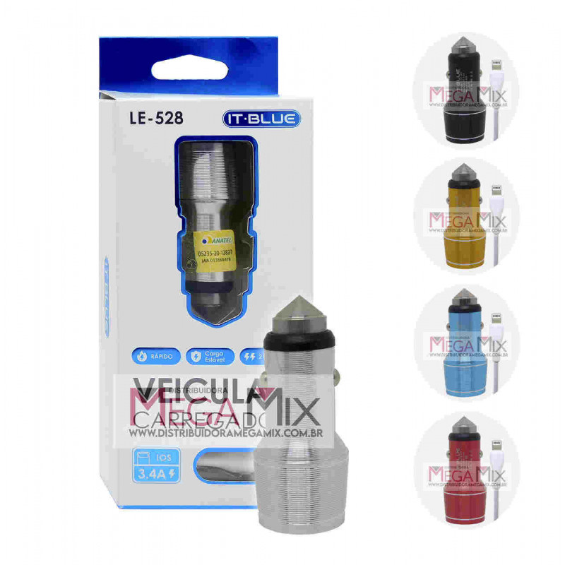 Carregador veicular it blue le 528 - DaCidadeShop