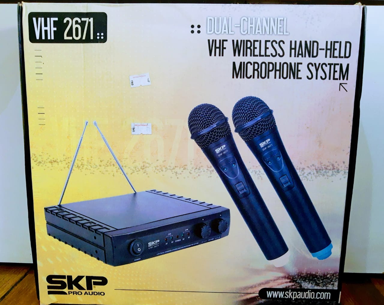 Microfone Duplo SKP VHF 2671 - DaCidadeShop